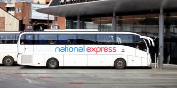 National Express coach at Birmingham Coach Station